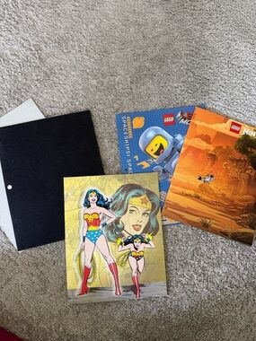 DC Comics Wonder Woman 3-Piece Binder and Folder Set - Yellow, Red, Blue